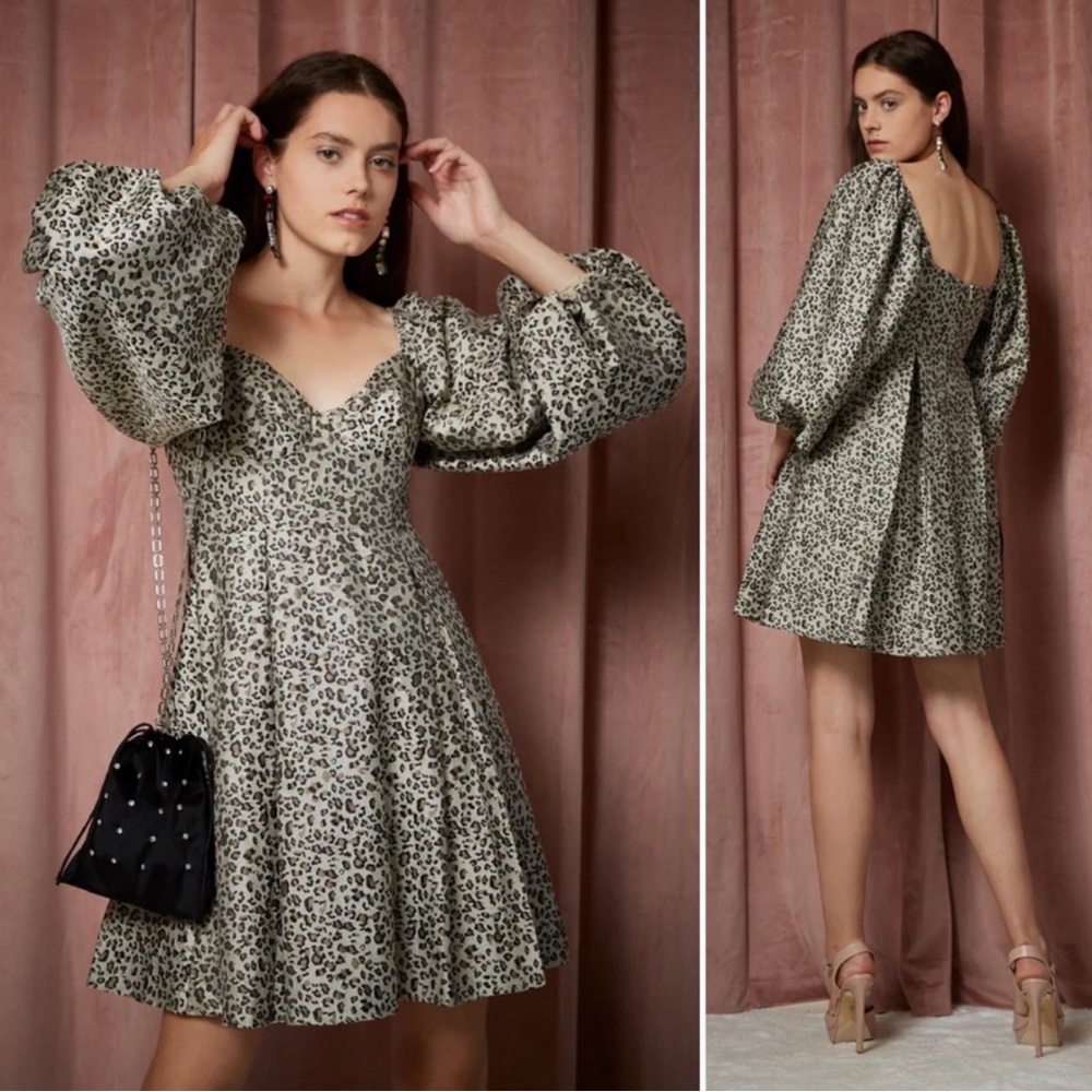 Brand New with tag Sister Jane Jacquard Tempo Leopard Dress. SIZE S.